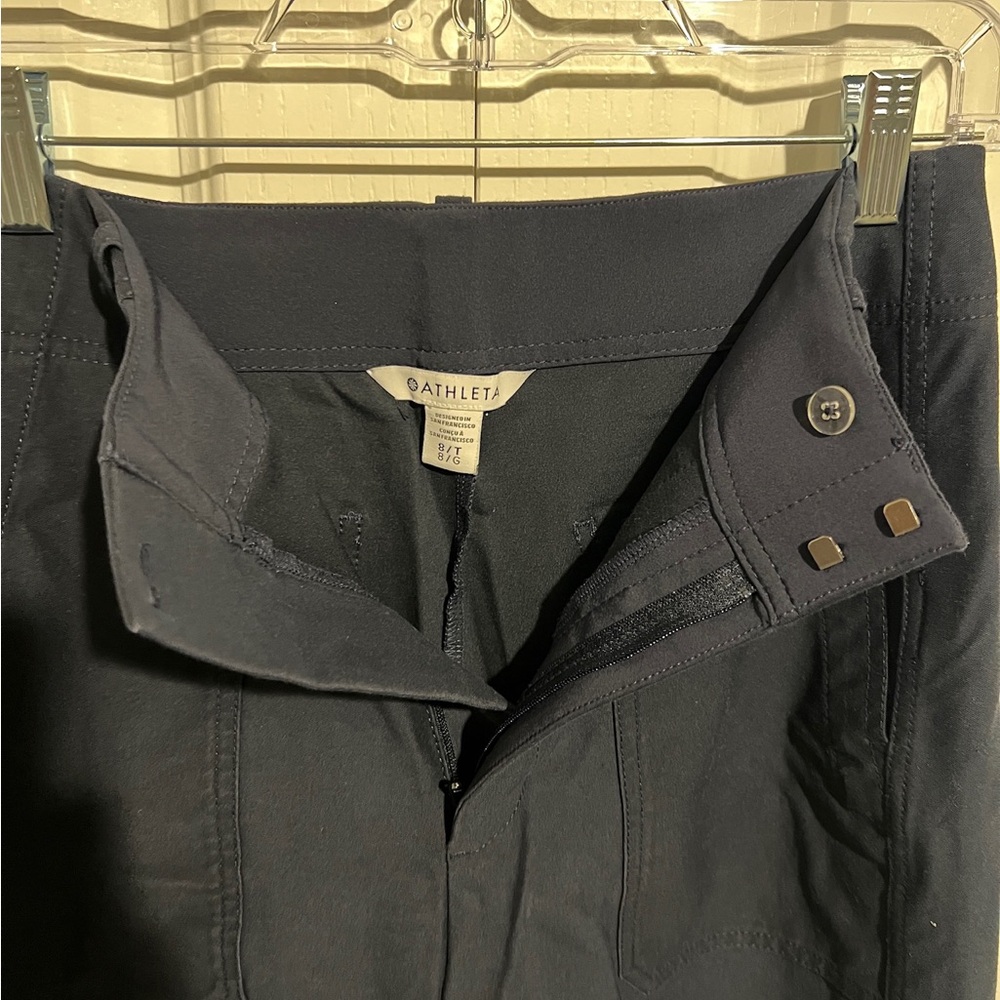 Athleta Navy High-Rise Barrel Pant - Picture 2 of 3